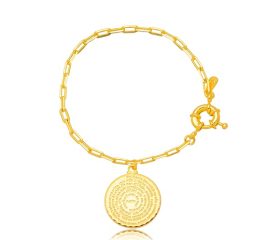 PULSEIRA ELO CARTI COM MEDALHA ORAÇÃO PAI NOSSO