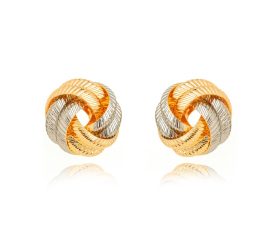 BRINCO CHIC DOURADO E RODIO BRANCO