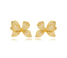 BRINCO LUXO LAÇO CRAVEJADO ZIRCONIA