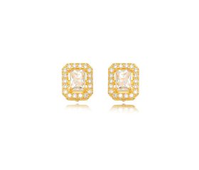 BRINCO LUXO QUADRADO CRAVEJADO ZIRCONIA