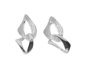BRINCO LUXO ELLOS EM PRATA 925 CRAVEJADOS MICROZIRCONIAS