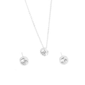 CONJUNTO CORDÃO E BRINCOS BRISA LUNAR