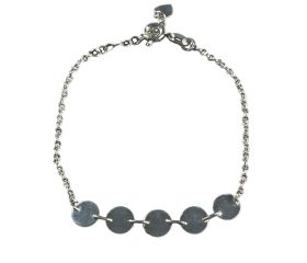 PULSEIRA EM PRATA CIRCULOS