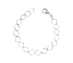 PULSEIRA EM PRATA LOSANGOLOS