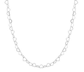 CORDÃO EM PRATA CHOKER ELO CORAÇÃO
